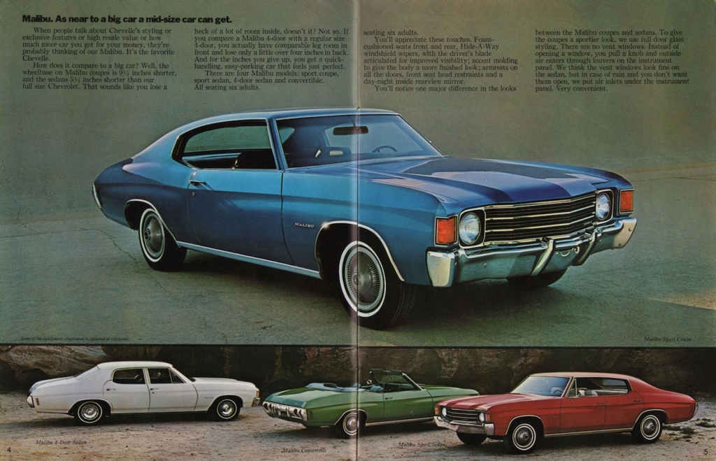 1972 Chev Chevelle Canadian Brochure Page 1